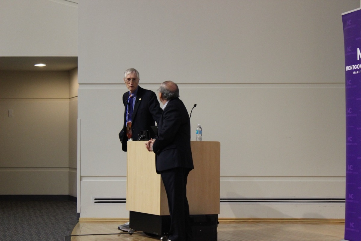 Speaking during Dr. Mather's visit