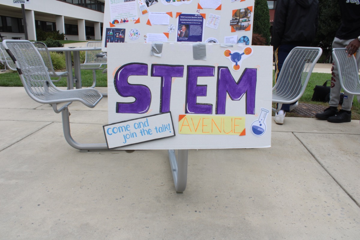 STEM Avenue trivia event signage